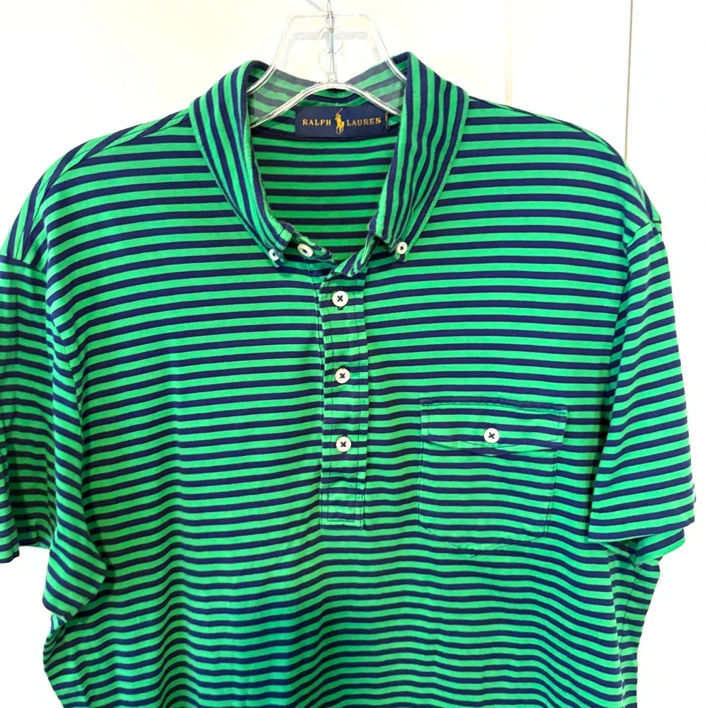 Bundle of 2 Ralph‎ Lauren Striped Polo Shirts in Size L
